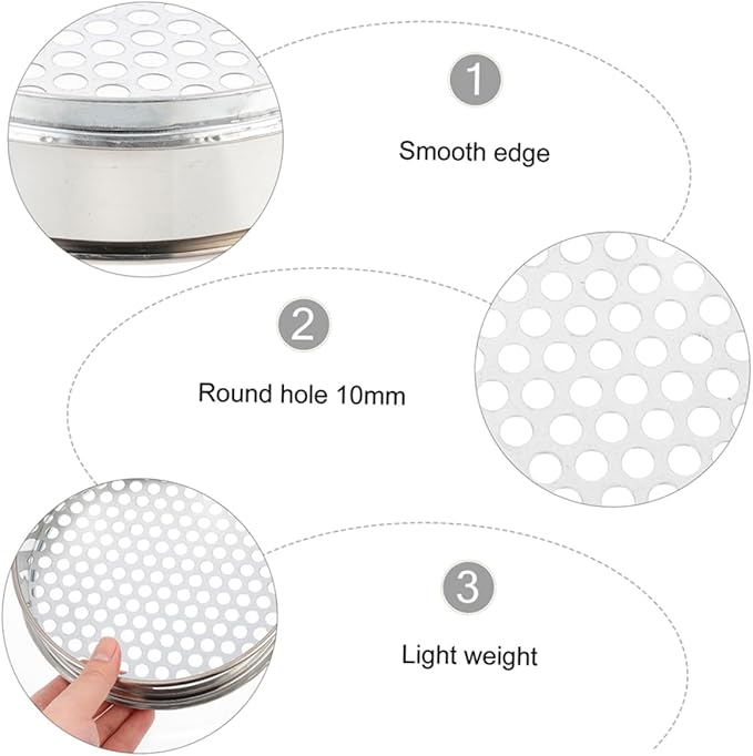 BESPORTBLE 2pcs Stainless Steel Soil Sifters Durable Garden Mesh Sieve for Filtering Rocks Debris Manual Soil Sieves for Efficient Gardening and Composting