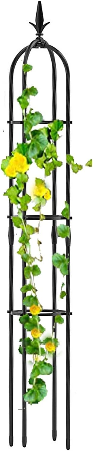 Tower Obelisk Garden Trellis-Garden Plant Support TowerPerfect for Climbing Plantsfor Outdoor and Indoor Use - Perfect for Potted Plants Tomatoes Roses Vines and Flowers ( Size : 9.8 Dia. x 47H