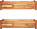 Garden Raised Beds 2 pcs Acacia Wood 39.4x11.8x9.8 bWeight-32 lbs