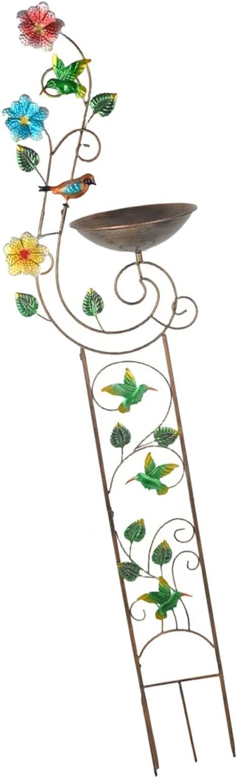 Vintage Iron Garden Trellis 60 Inch Rustproof Outdoor Plant Structure Easy Assembly No Tools Oxidation Iron Plant Stand