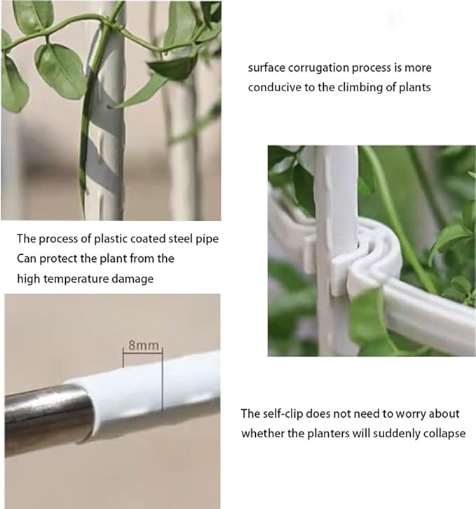 Garden Obelisk Trellis for Climbing Plants Outdoor 47.32429.535.5 H Metal Trellis with Anti-Rust Coated Garden Trellis for Potted Climbing Flowers Vegetable Vine Indoor Outdoor ( Size : 10/25cm