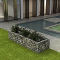Gabion Raised Bed Gabion Mesh Planter Outdoor Metal Raised Garden Beds for Growing Vegetables Flowers Herbs and Succulents Steel 106.3x35.4x19.7