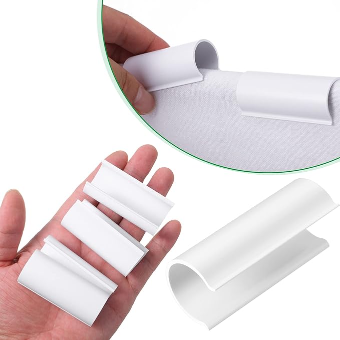 Jetec 128 Pieces PVC Pipe Clips Covers 2.4 Inches Long Greenhouse Clamps for Netting for Greenhouses Garden Shelters Bird Protection(For 3/4 Inch PVC PipeWhite)