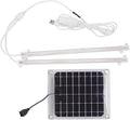 Pissente Solar Grow Light LED Grow Lamp Solar Powered Plant Lights Greenhouse Grow Lights for Outdoor Indoor Plants 1-10 Level Control Switch 10W Double Sided Power Generation (20w)