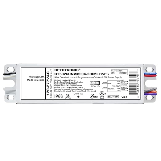 eldoLED | 2743YN OPTOTRONIC OT 50W 1250C Programmable LED Driver | Replacement for OSRAM 79371 OT50W/UNV/1250C/2DIMLT2/P6