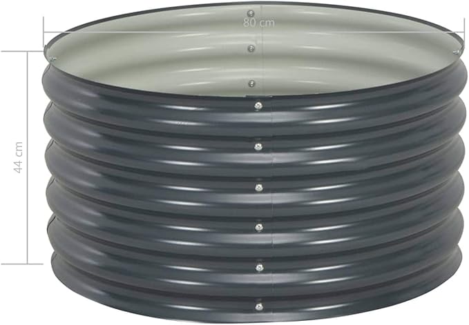 Raised Garden BedRaised Planters Garden Raised Bed 31.5x31.5x17.3 Galvanized Steel Gray