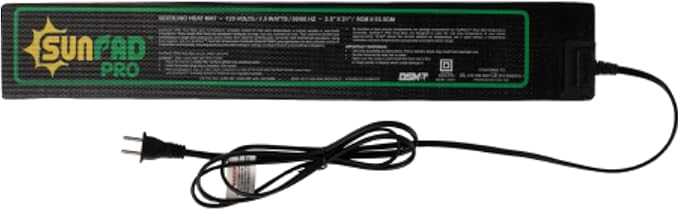 SUNPACK SunPad Pro 7W Seedling Heating Mat Black 3 x 20 - Made for Propagating Seedlings and Cuttings Ideal for Greenhouses or Indoor Gardening