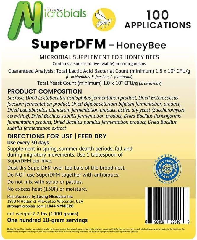 SuperDFM-Honeybee Probiotic Supplement 100 Applications