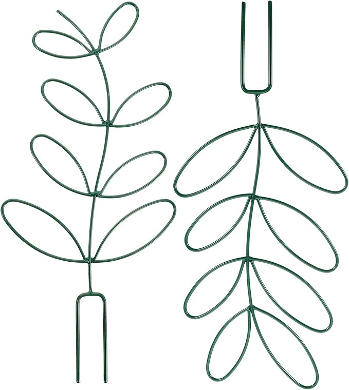 2pcs Green Plant Climbing Frame Trellis for Indoor and Outdoor Plants Metal Garden Support Structure for Vines Flowers and Potted Climbing