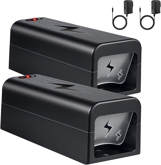 2026 Rat Trap Electric Mice Trap Electronic Mouse Traps Zapper with Powerful Voltage Reusable &amp No-Touch Mouse Trap Electric Shock Rodent Trap for Home AtticGarageKitchenWarehouse Indoor