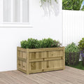 Garden Planter Treated Pine Wood for Raised Bed - Welded Steel Mesh for Fencing Landscape Patio Garden