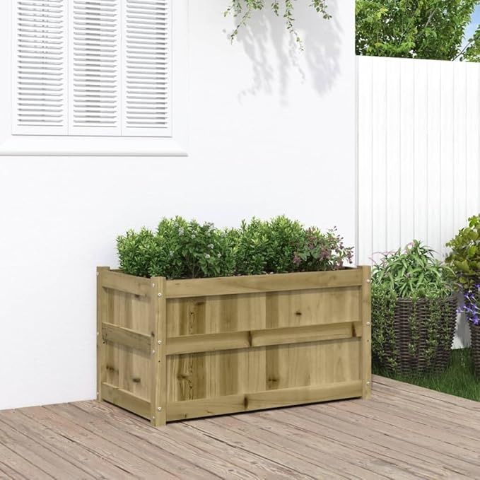 Garden Planter Treated Pine Wood for Raised Bed - Welded Steel Mesh for Fencing Landscape Patio Garden
