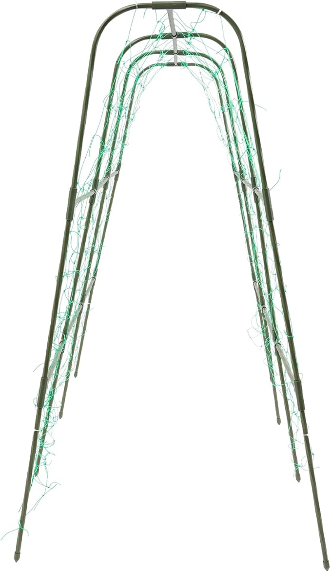 Garden Arch Tunnel Trellis for Climbing Plant Outdoor Garden Trellis Arch 3.94 FT Tall Arch Trellis for Climbing Plants Detachable Garden Tunnel with Netting