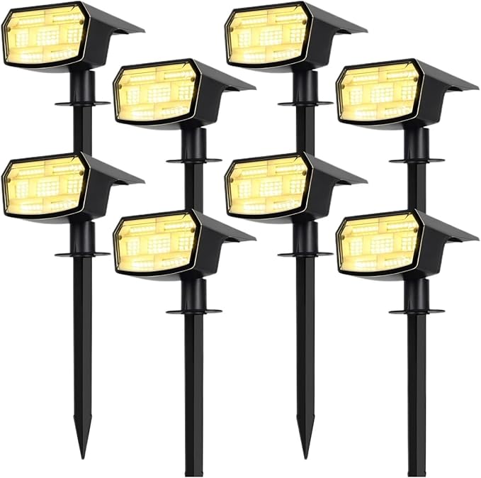Solar Lights Outdoor Garden Solar Spot Lights Outdoor LED Waterproof for Yard with Landscape Front Door Ornaments