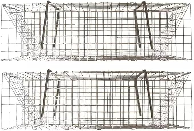 2 Folding Colony Muskrat Trap - 6 x 6 x 24 Trapping Supplies 2 Pack