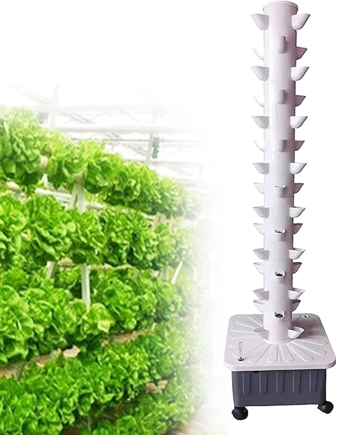15 Floors 45 Holes Hydroponics Tower Set Garden Hydroponic Growing Farm Greenhouse Hydroponic Grow Hydroponics Vertical Growing Syste