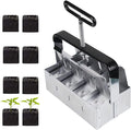 Soil Blocker 8 Cell 2 Inch Heavy-Duty Manual Soil Block Maker with Comfort Grip Handle Transplant Seed Starting Tool for Greenhouse &amp Garden