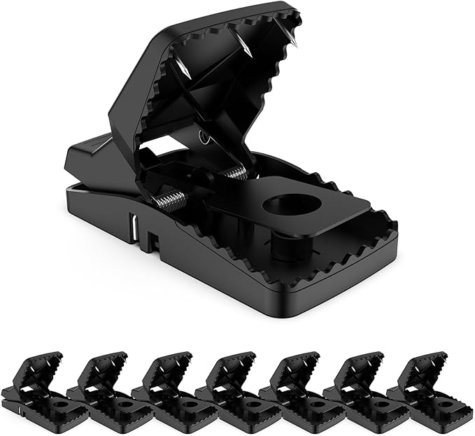 8-Pack Unstoppable Rat Trap with Spikes Stronger Large Mouse Snap Traps that Kill Instantly Dispatch More Rodents Faster Indoor &amp Outdoor Use and Reusable