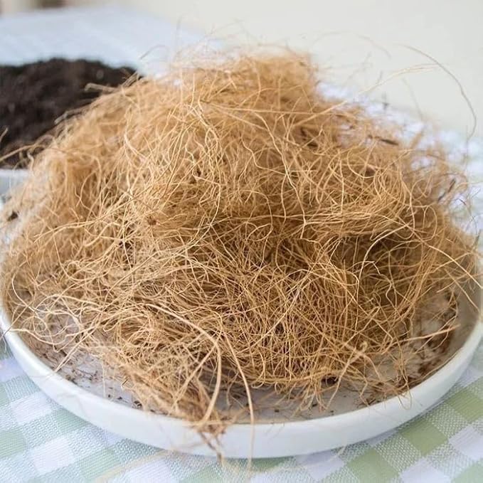 500g 17.64 Ounce Natural Coconut Husk Fiber Flowerpot Cover Insect-Proof Protect Garden Flower Plant Soil Keep Warm Reptile Bedding Bird Nest