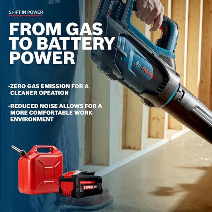 BOSCH GBL18V-450N18 18V Blower Kit 450 CFM Air Flow and 123 MPH Air Speed for (Includes: Blower 8Ah Battery Charger)