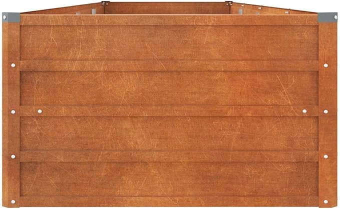 SKM Garden Raised Bed Rusty Corten Steel Large Heavy Weight EnduranceBrown (Weight 34.7LBS)