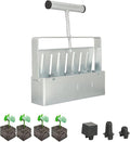 Fabater Soil Block Maker 4 Soil Blocker 2 Inch Manual Quad Soil Blocker Set Mini Hand Held Soil Block Cubic Inserts Garden Soil Blocking Tool for Seedings Cuttings Greenhouses