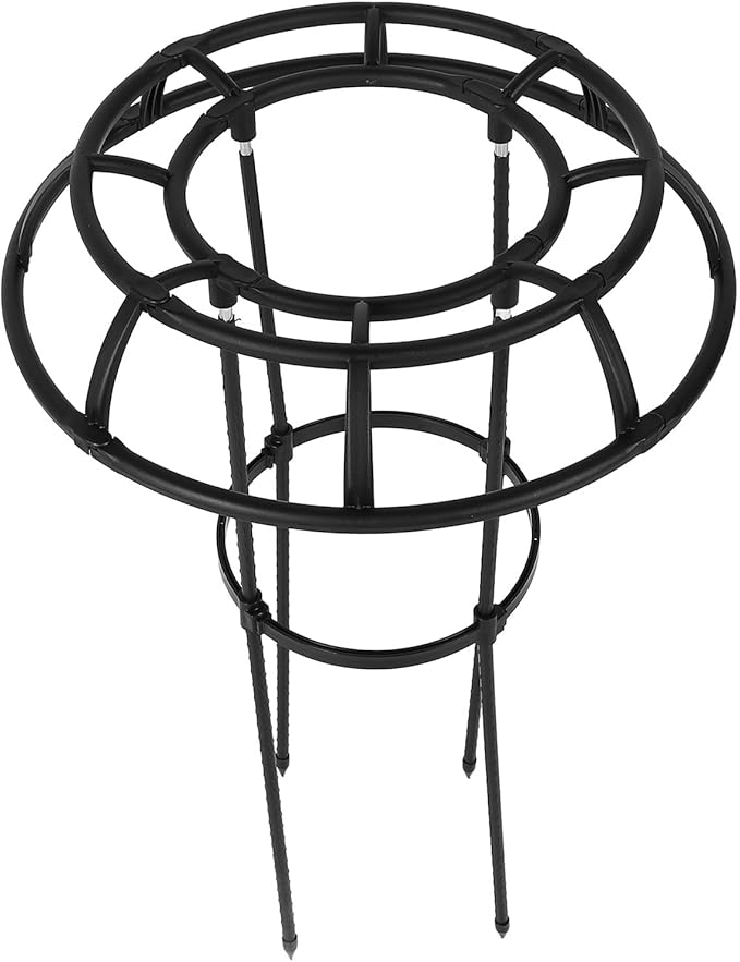 FLEXMAN Garden Trellis for Climbing Plants 50cm Diameter Climbing Vine Frame Round Garden Trellis Tomato Cages for Climbing Vines Rose Bushes Indoor Potted Plants Tomatoes (2 Layers)