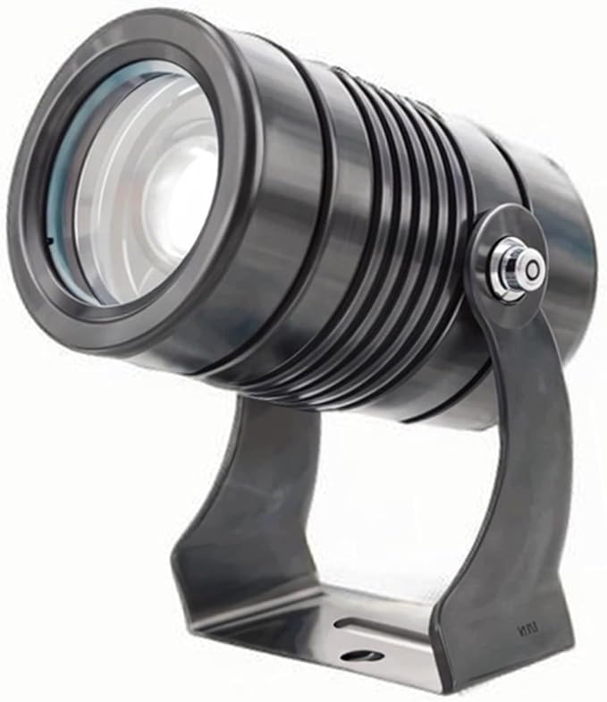 Outdoor LED Beam Spotlight IP67 Waterproof LED Landscape Lights Rotation Wall Washer Lamp Long Throw Narrow Beam for Building Remote Lighting(Yellow10W(AC85-265V))