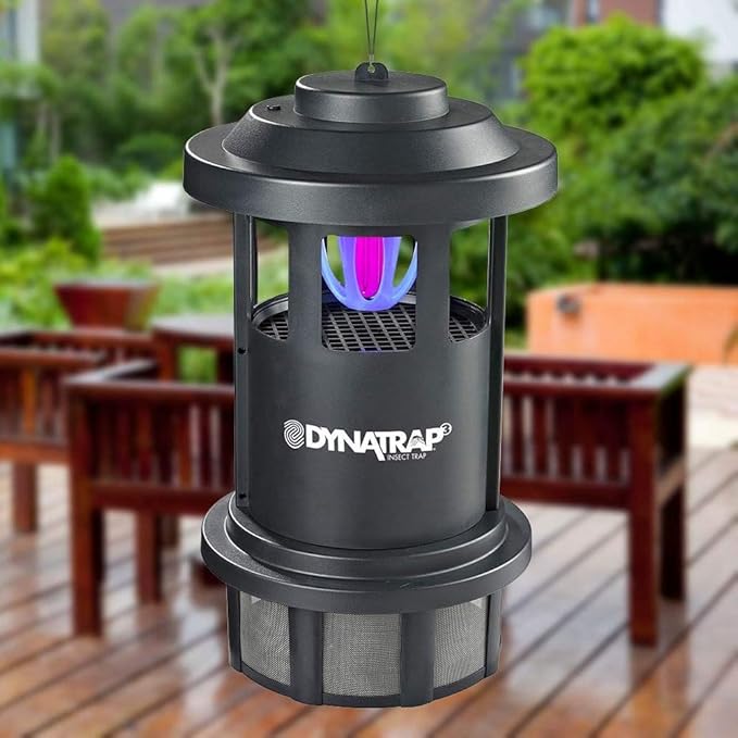 DynaTrap DT1750 Mosquito &amp Flying Insect Trap – Kills Mosquitoes Flies Wasps Gnats &amp Other Flying Insects – Protects up to 3/4 Acre Black