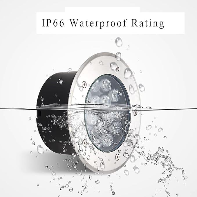Outdoor Ground Light LED Landscape Light IP66 Waterproof Recessed Underground Light AC85-110V Spotlight for Deck Step Pathway Driveway Garden Yard Fence Patio Landscape Lighting