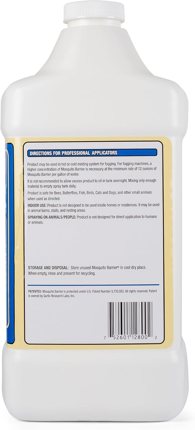 Liquid Garlic Mosquito Repellent Concentrate 1 Gallon (2 Pack) – Professional Outdoor Treatment for Lawns Landscapes &amp Perimeter Areas – Yard &amp Home Mosquito Protection