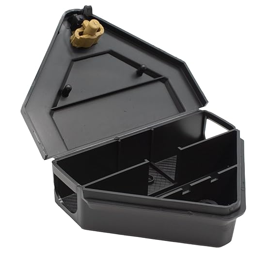 Gold Key Mouse Depot Plastic Tamper-Resistant Mini Bait Station with Clear Window – Indoor &amp Outdoor Mouse Size Rodent Control