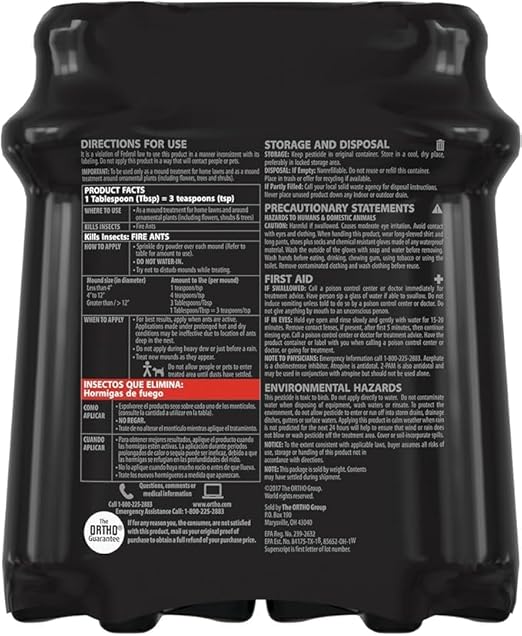 Ortho Orthene Fire Ant Killer – Pack of 4 (12 oz Each) – Outdoor Powder Kills Queen &amp Colony – Fast Lawn &amp Garden Treatment – No Watering Required