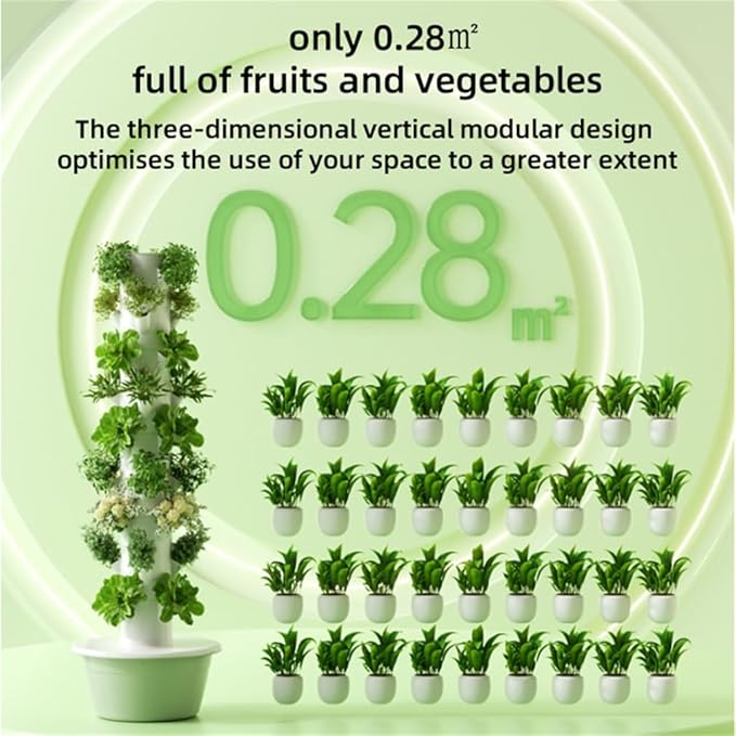 DIY Hydroponic Colonization Cups Hydroponics Tower Garden Hydroponic Growing System Automatic Water Circulation and Intelligent Timer for Gardening LoverGreen5 Tiers