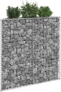 Trapezium Gabion Raised Bed Galvanized Steel 39.4 x 7.9 x 39.4 Outdoor Raised Garden Bed Metal Planter with High Load Capacity for Flower Beds Vegetable Garden Bed and Patio Planters