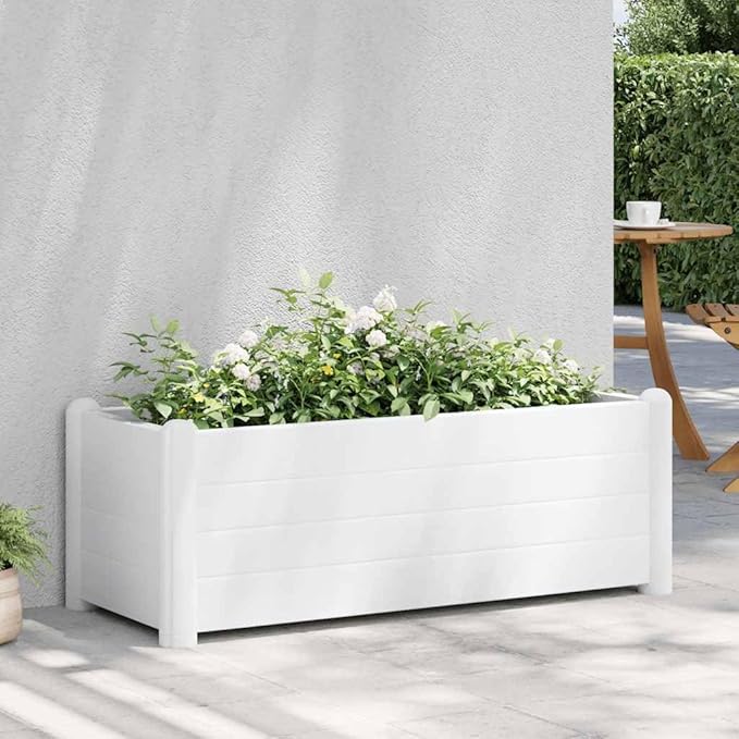 YAFF Raised Bed White Polypropylene Medium UV-Resistant MaterialsLawn &amp GardenGardeningPots &amp Planters313975