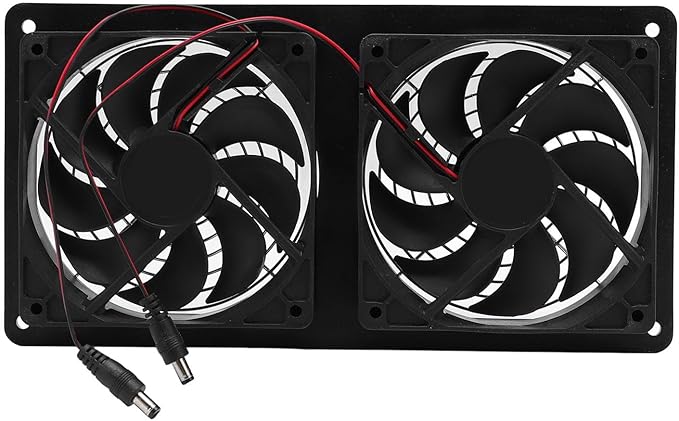 Solar Exhaust Fan 20W Solar Panel &amp 8 Ventilation Vent Fan Portable Ventilation with Timing Controller for Shed Greenhouse