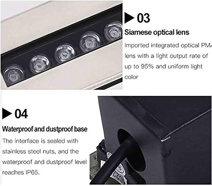 Rectangle Buried Lights - Energy Saving Underground Light LED AC85-265VOutdoor Buried Lights Ground LED Landscape Light Outdoor Recessed Spotlight Outdoor Floor Lamp(Warm white light5W)
