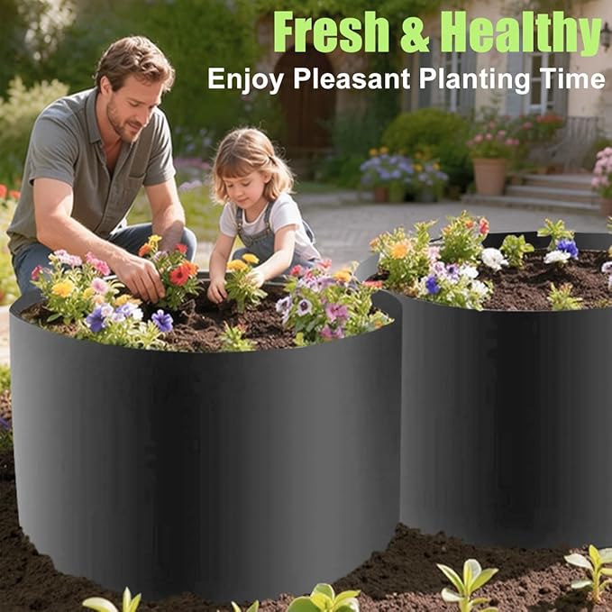 Raised Garden Beds Outdoor Raised Beds for Gardening Corner Fence HDPE 1.8x19.7FT Planter Boxes Outdoor Flower Bed Garden Bed Planter Raised Beds Large Flower Edging Landscape Garden Edging Border