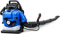 Leaf Blower Gas Powered 52-75CC Gas Powered Backpack Leaf Blower with 2/4-Stroke Engine 750/900CFM Powerful Snow Blower for Lawn Care Yard Dust Debris (Blue - 75CC - 4 Stroke)