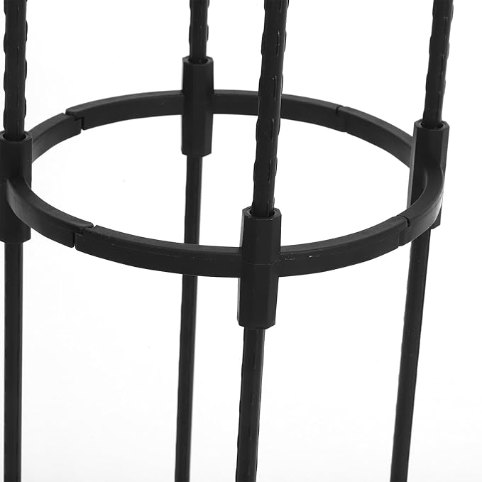 FAVOMOTO Metal Garden Trellis Obelisk for Climbing Plants 8mm Black U-Shaped Pipe Vine Support Frame 120cm Tall Outdoor Plant Climbing Structure for Roses and Vegetables