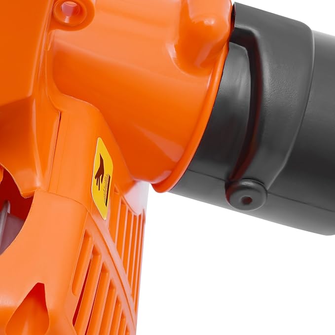 25.4CC 2-Stroke Gas Leaf Blower Leaf Blower Cordless with Ergonomic Handle Handheld Blower Small Leaf Blower Handheld Blowers or Lawn Care &amp Road Maintenance &amp Yards (Orange+Black)