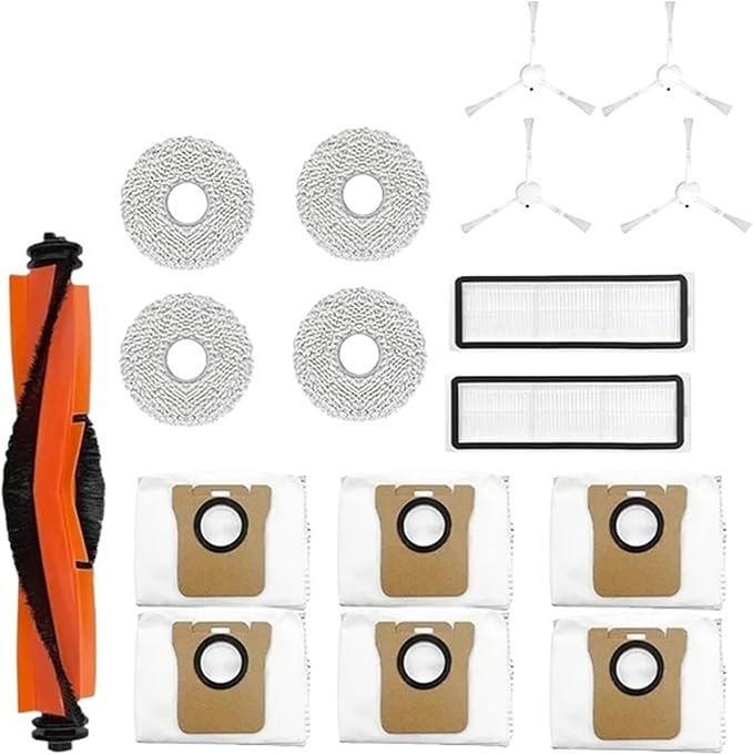 Compatible with Xiaomi Robot Vacuum X20+ / X20 Plus Replacement Parts Accessories Main Roller Side Brush Hepa Filter Mop Cloth Dust Bag(7)