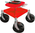 Garden Stool with Wheels Sitting Height Flexibility Galvanized Steel Pipes Rolling Garden Work Seat Swivel Gardening Stool Smooth Caster Wheels for Pruning Plant Transplanting Branch Trimming