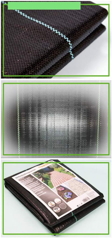 Ground Landscaping Sheet Control Cover Garden Fabric Membrane Decking Patio &amp Garden Tolls Set (2x5m One Size)