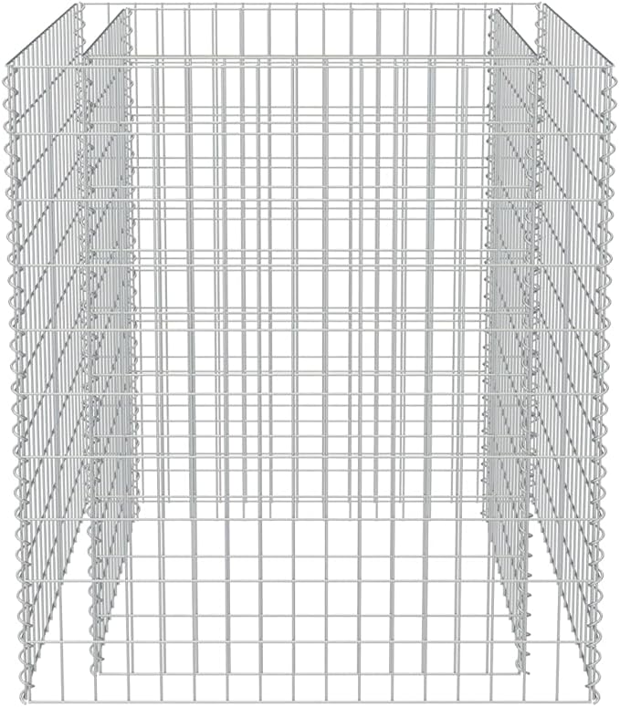 Gabion Planter Galvanized Steel Metal Box: Outdoor Large Bed for Gardening Flower and Plant Growing 35.4x35.4x39.4