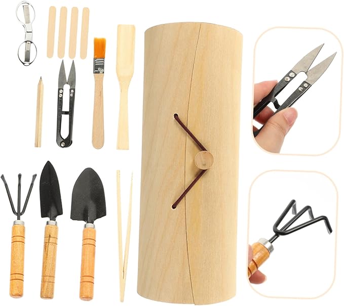 Portable Garden Tool Set for Indoor Outdoor Use Hand Tools Kit for Houseplants Succulents Bonsai Vegetables Lightweight Gardening Kit with Fine Craftsmanship and Material