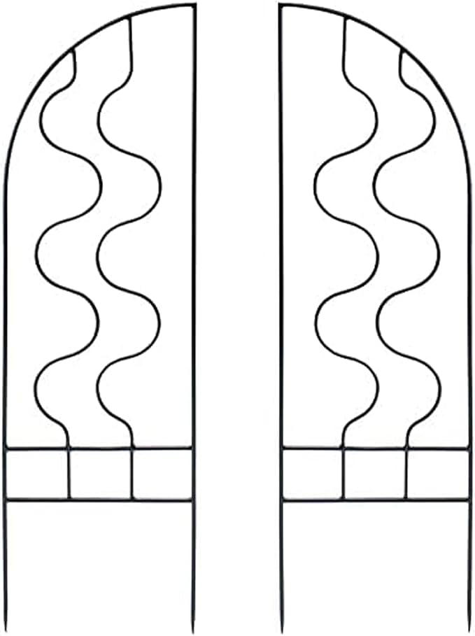 FT-42S Primrose Side Panels Support Wrought Iron Garden Trellis for Climbing Plants
