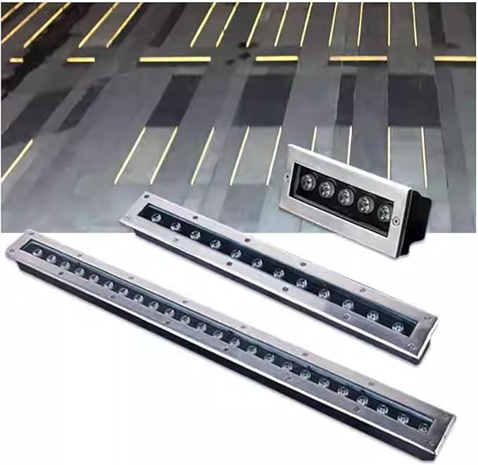 Underground Light LED - Rectangular Linear Underground Lighting Panel Outdoor Embedded LED Spotlight IP66 Waterproof Corridor Aisle Light Stair Step LightingBlue 6w