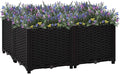 Raised Bed Natural Plant pots Garden pots Suitable for Growing Vegetables Flowers Herbs and Succulents 31.5x31.5x15 Polypropylene